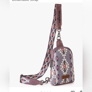 Wrangler Light Purple Aztec Crossbody Bag